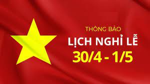 Thông báo nghỉ lễ 30/4 - 1/5